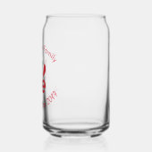 イタリア赤恋パーソナライズされた旗 ガラス缶 (左)