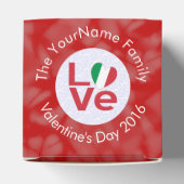 イタリア赤恋パーソナライズされた旗 フェイバーボックス (上部)