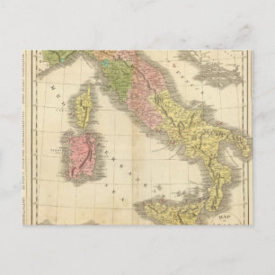 イタリア軟骨地図 ポストカード