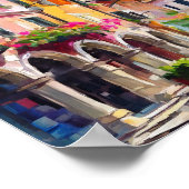 イタリア通りモダン抽象芸術 ポスター (角)