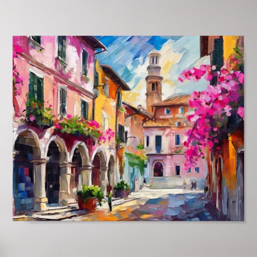 イタリア通りモダン抽象芸術 ポスター (正面)