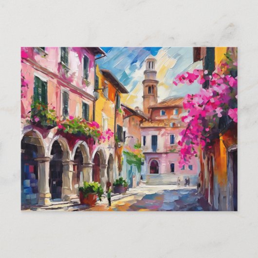 イタリア通りモダン抽象芸術 ポストカード (正面)