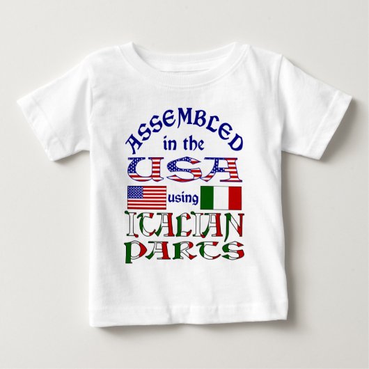 イタリア部品2 ベビーTシャツ (正面)