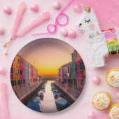 イタリア都市景観 ペーパープレート (パーティー)