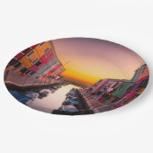 イタリア都市景観 ペーパープレート (アングル)