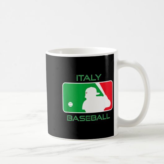 イタリア野球ファン イタリア国旗 クリック 欧州 コーヒーマグカップ (右)