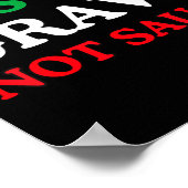 イタリア風のおもしろ格言Tシャツ "It's Gravy Not Sauce" ポスター (角)