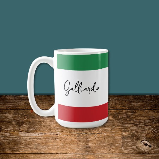 イタリア風のカスタムファミリーネーム コーヒーマグカップ