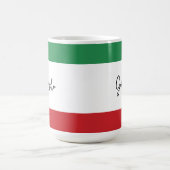 イタリア風のカスタムファミリーネーム コーヒーマグカップ (中央)