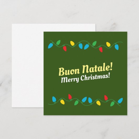 イタリア風クリスマスの挨拶 シーズンカード (正面/裏面)