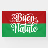 イタリア風クリスマス イタリア語の「メリークリスマス」 横断幕 (横)