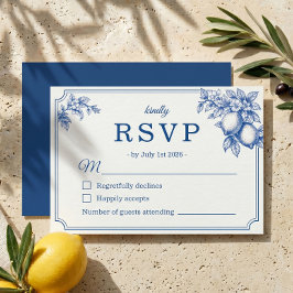 イタリア風コーストトワル ウェディングRSVP 出欠カード