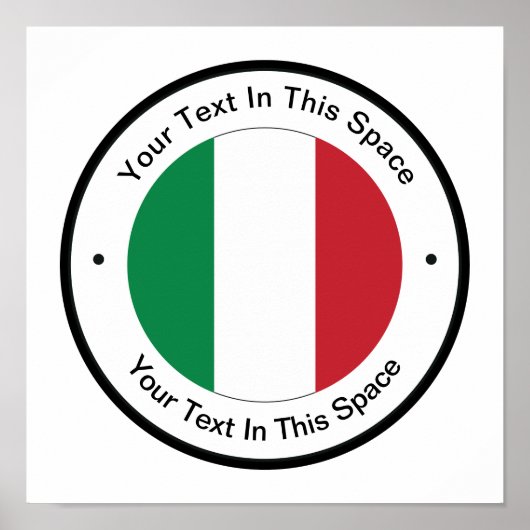 イタリア風プロモーションポスターテンプレート ポスター (正面)