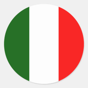 イタリア高品質国旗 ラウンドシール