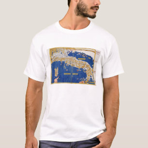 イタリア1482年のPtolemaic地図(着色されたlitho) Tシャツ