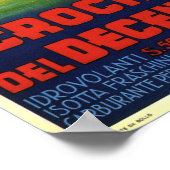 イタリア1933年10周年航空巡航ヴィンテージ航空 ポスター (角)