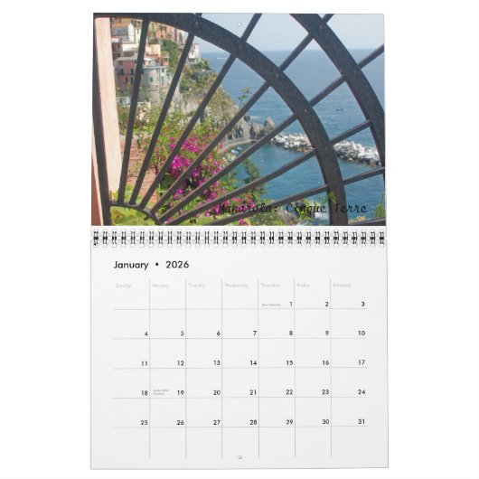 イタリア2010年 カレンダー (1月 2026)