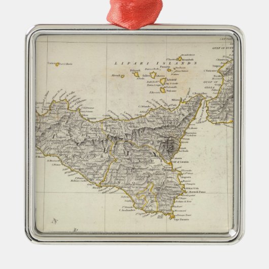 イタリア3世 メタルオーナメント (正面)