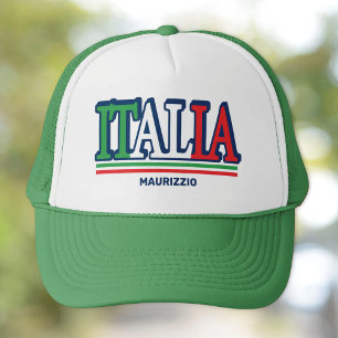 イタリア3-D型イタリアン国旗パーソナライズされた キャップ