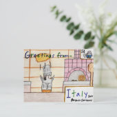 「イタリア」のはがき ポストカード (スタンド正面)