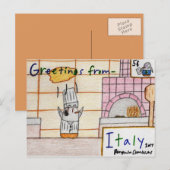 「イタリア」のはがき ポストカード (正面/裏面)