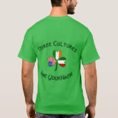 イタリア アイルランド アメリカ シャムロック フラグ 個人名 Tシャツ (裏面)