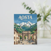 イタリア アオスタ ポストカード (スタンド正面)