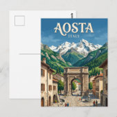イタリア アオスタ ポストカード (正面/裏面)