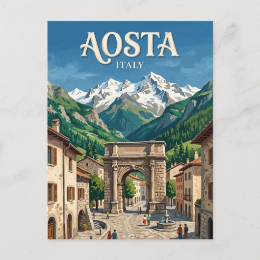イタリア アオスタ ポストカード (正面)