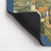 イタリア,アッシジのヴィンテージ旅行ポスター マウスパッド (コーナー)