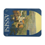 イタリア，アッシジのヴィンテージ旅行ポスター マグネット (横)