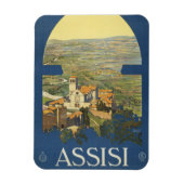 イタリア，アッシジのヴィンテージ旅行ポスター マグネット (縦)
