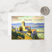 イタリア,アッシジ素晴らし – ア絵画ート ノートカード (正面/裏面インサイチュ)