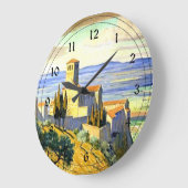 イタリア,アッシ素晴らし – ア絵画ートズ ラージ壁時計 (傾斜)