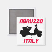 イタリア，アブルッツォ，スクーター マグネット (正面/裏面)