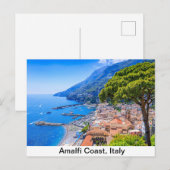 イタリア・アマルフィ海岸。アマルフィの街の景観 ポストカード (正面/裏面)