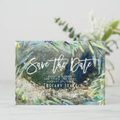 イタリア·アマルフィ·オリーブ·ウェディングはデートカードを除く サンキューカード (スタンド正面)