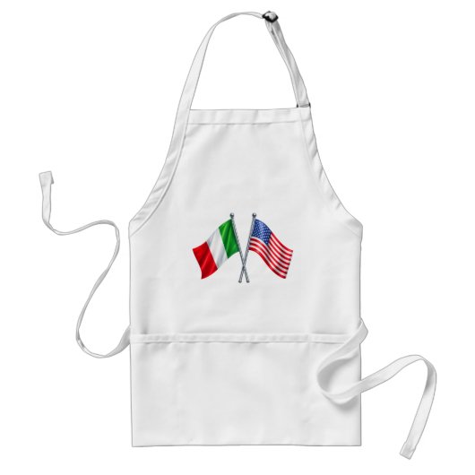 イタリア アメリカ 国旗 キッチン エプロン (正面)