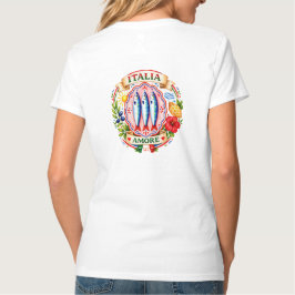 イタリア アモーレ サーディン グラフィックTシャツ Tシャツ