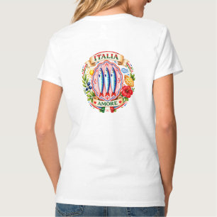 イタリア アモーレ サーディン グラフィックTシャツ Tシャツ