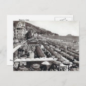 イタリア、アラシオ、傘の上のビーチ ポストカード (正面/裏面)