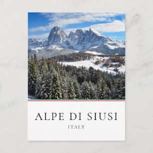 イタリア,アルペディシウシの冬 ポストカード