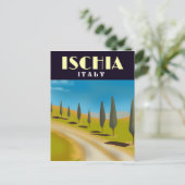 イタリア・イスキア島の旅行ポスター ポストカード (スタンド正面)
