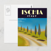 イタリア・イスキア島の旅行ポスター ポストカード (正面/裏面)