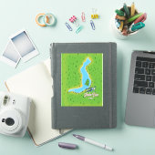 イタリア イゼオ湖の地図 シール (iPadカバー)