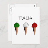 イタリア・イタリアのジェラティ・イタリア・アイスクリーム国旗 ポストカード (正面/裏面)