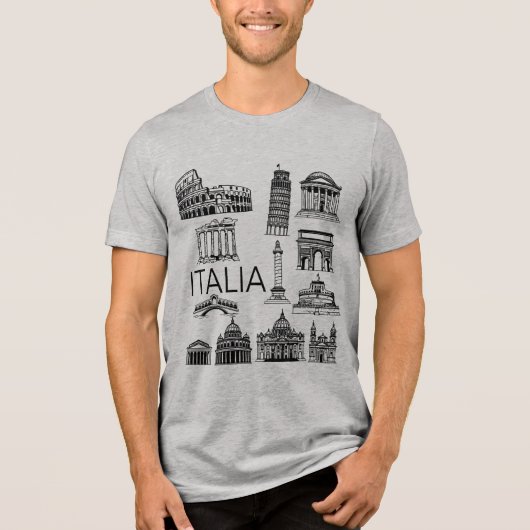 イタリア イタリアのモニュメント トライブレンドＴシャツ (正面)