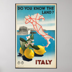 イタリア-イタリアのヴィンテージ旅行 ポスター