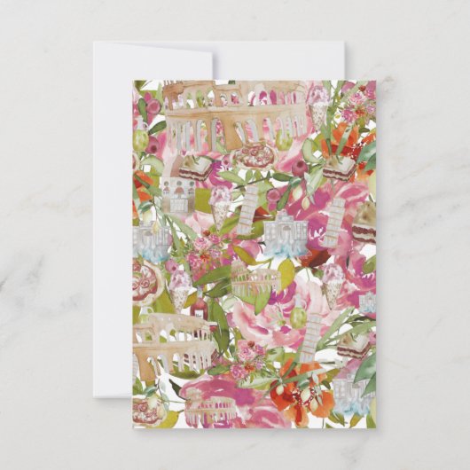 イタリア、イタリアの旅行イタリアン、日付を保存 招待状 (裏面)