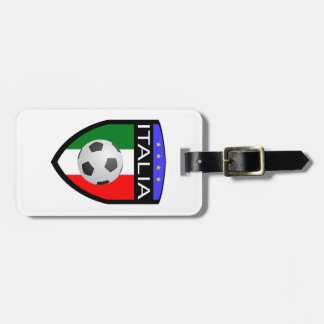 イタリア/イタリアの旗パッチ-サッカーボールが付いている… ラゲッジタグ